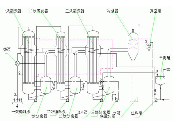 三效強制循環蒸發器